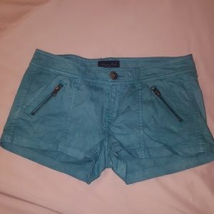 Teal-colored AE shorts